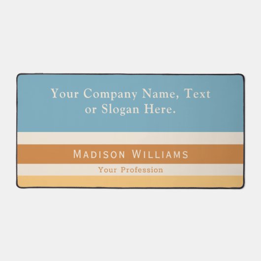 Retro Individuelle Name Text Slogan Office oder Pe Schreibtischunterlage (Vorderseite)