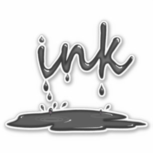 Retro Ink Spritzer Sticker - Creative Vibes