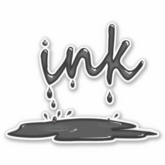 Retro Ink Spritzer Sticker - Creative Vibes (Vorderseite)