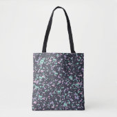 Retro Inky Black Specklette Pastel Spritzer Paint Tasche (Vorderseite)