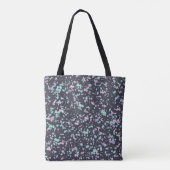 Retro Inky Black Specklette Pastel Spritzer Paint Tasche (Rückseite)