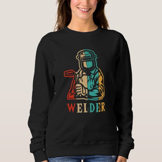 Retro Inspector Tig Tack Mig Rig Technician Welder Sweatshirt (Vorderseite)