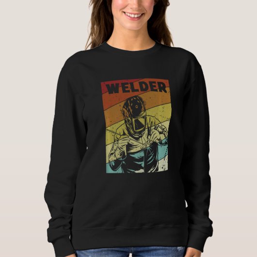 Retro Inspector Tig Tack Mig Rig Technician Welder Sweatshirt (Vorderseite)