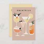 Retro inspiriert Cocktail Dankkarten Dankeskarte (Vorne/Hinten)