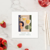 Retro-inspiriert Cocktail-Servietten in weichen Pa Serviette (Beispiel)