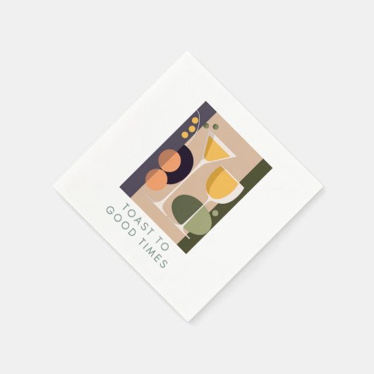 Retro-inspiriert Cocktail-Servietten in weichen Pa Serviette (Ecke)