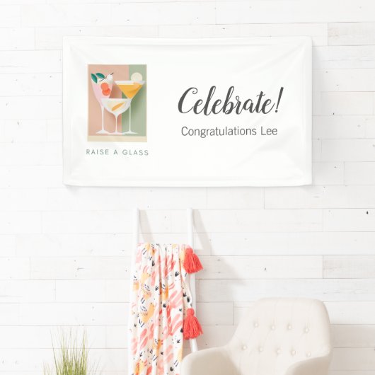 Retro-inspiriert Cocktailbanner in weichen Pastell Banner (Insitu)