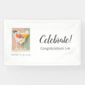 Retro-inspiriert Cocktailbanner in weichen Pastell Banner (Horizontal)