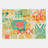 Retro Inspiriert hawaiianisches Druckmuster Geschenkpapier Set (Vorderseite)