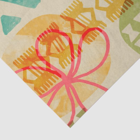 Retro Inspiriert hawaiianisches Druckmuster Seidenpapier (Detail)