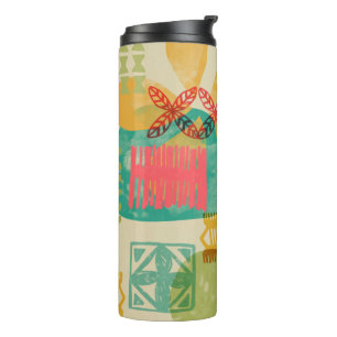 Retro Inspiriert hawaiianisches Druckmuster Thermosbecher