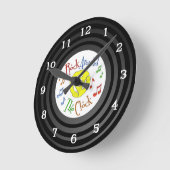 Retro Inspiriert Imitate Vinyl Rock rund um die Uh Runde Wanduhr (Winkel)