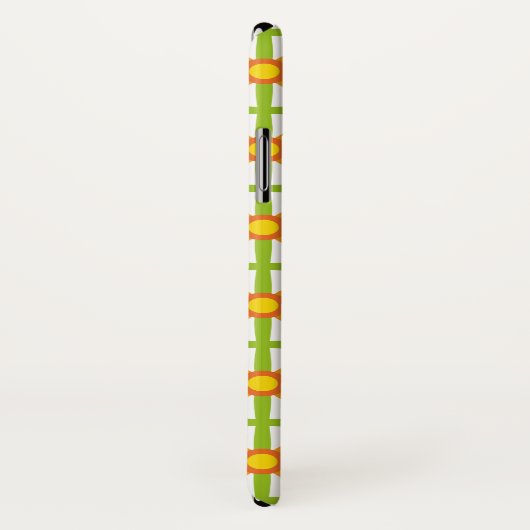 Retro-Inspiriert orangefarbenes, gelbes Muster Case-Mate iPhone Hülle (Hinten/Rechts)