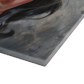 Retro Inspiriert Portrait von nachdenklicher junge Schneidebrett (Ecke)