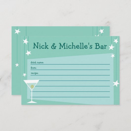 Retro Inspiriert Rezept-Karte (Vorne/Hinten)