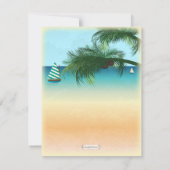 Retro Inspiriert Serene Beach Szene laden Einladung (Rückseite)