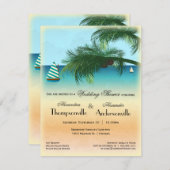 Retro Inspiriert Serene Beach Szene laden Einladung (Vorne/Hinten)