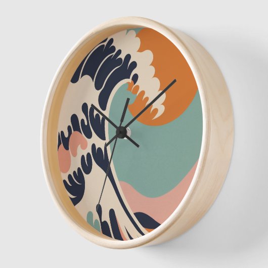 Retro inspiriert The Great Wave Off Kanagawa Uhr (Winkel)