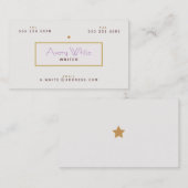 Retro Inspiriert Writer Business Card Visitenkarte (Vorne/Hinten)