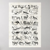 Retro-Inspirierte Alphabet-Kinderzimmer-Chart-Nied Poster (Vorne)