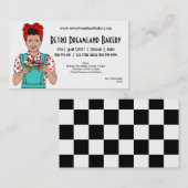 Retro inspirierte Bäckerei-Geschäfts-Karte Visitenkarte (Vorne/Hinten)