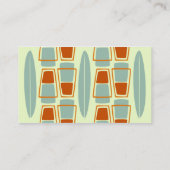 Retro inspirierte Fünfzigerjahre Tiki Visitenkarte (Rückseite)