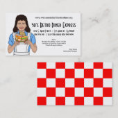 Retro inspirierte Restaurant-oder Visitenkarte (Vorne/Hinten)