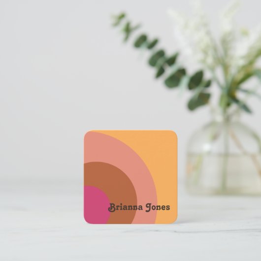 Retro-Inspirierte Visitenkarte (Stehend Vorderseite)