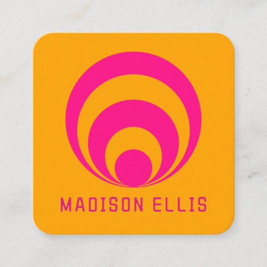 Retro-inspirierte Visitenkarte (Vorderseite)