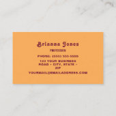 Retro-Inspirierte Visitenkarte (Rückseite)