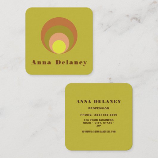 Retro-Inspirierte Visitenkarte (Vorne/Hinten)