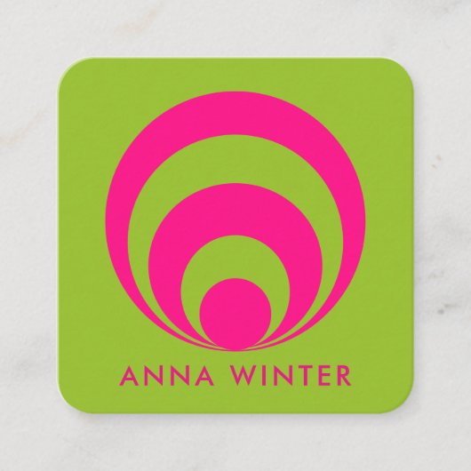 Retro-inspirierte Visitenkarte (Vorderseite)