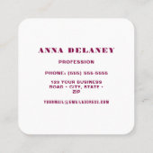 Retro-Inspirierte Visitenkarte (Rückseite)