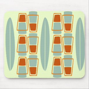 Retro inspiriertes Fünfzigerjahre Tiki Surfbo Bü Mousepad