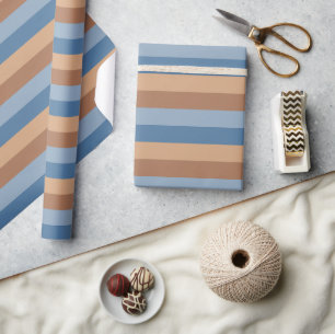 Retro-inspiriertes gestreiftes Geschenkpapier