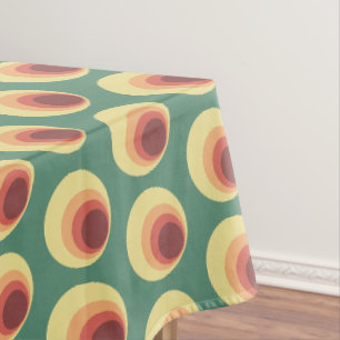 Retro-inspiriertes Kreis-Muster aus den 70ern Tischdecke