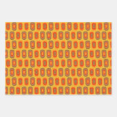 Retro-Inspiriertes Muster Geschenkpapier Set (Vorderseite 2)
