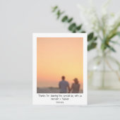 Retro Instant Foto Namen benutzerdefinierte Hochze Postkarte (Stehend Vorderseite)