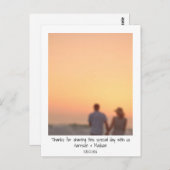 Retro Instant Foto Namen benutzerdefinierte Hochze Postkarte (Vorne/Hinten)