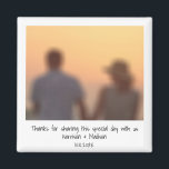 Retro Instant Foto Namen Braut Brauchtum Gefallen Magnet<br><div class="desc">Retro Instant Foto Namen datieren benutzerdefinierte Hochzeitsfavoriten Magnet ideal für Paare,  Familie oder einfach für sich selbst,  selfie Foto Magnet</div>