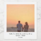 Retro Instant Foto Namen Braut Brauchtum Gefallen Weinetikett (Einzelnes Label)