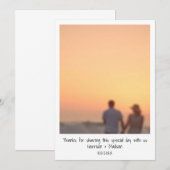 Retro Instant Foto Namen Hochzeit Danke Karte (Vorne/Hinten)
