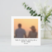 Retro Instant Foto Namen Hochzeit Dankeskarte (Stehend Vorderseite)