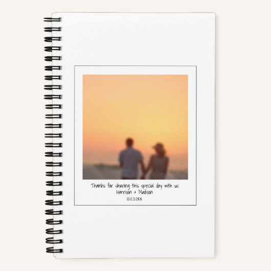 Retro Instant Foto Pärchen Freundesnamen benutzerd Notizblock (Vorderseite)