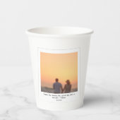 Retro Instant Foto Pärchen Freundesnamen benutzerd Pappbecher (Vorderseite)