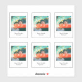 Retro Instant Foto Sticker (Blatt)