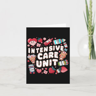 Retro Intensive Care Unit Nurse Tech Valentine Icu Karte