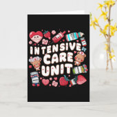 Retro Intensive Care Unit Nurse Tech Valentine Icu Karte (Gelbe Blume)