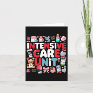 Retro Intensive Care Unit Nurse Tech Valentine Icu Karte