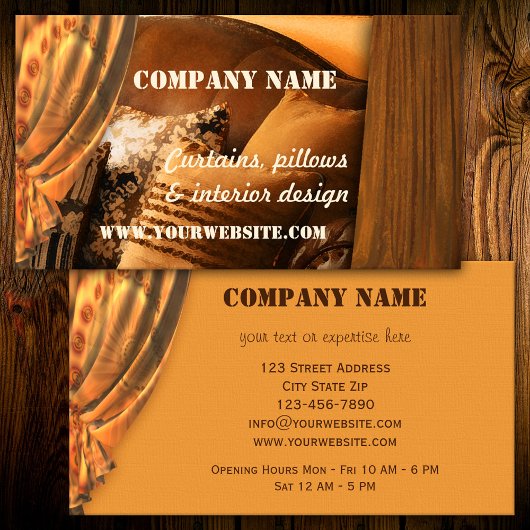 Retro Interior Design Business Card Visitenkarte